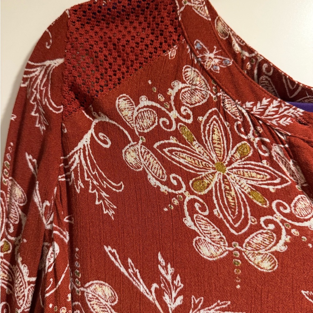 Hinge Rust Button-Down Tunic Dress - image 5